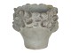 Malý kamenný květináč v designu hlavy s květinovým věncem Tete - 12*10*9 cm Clayre & Eef
