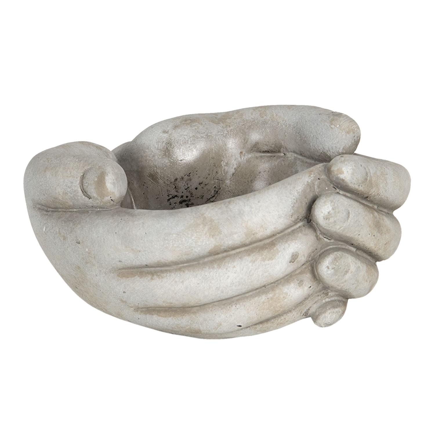 Kamenný květináč v designu sepjatých rukou Jointes - 18*16*9 cm