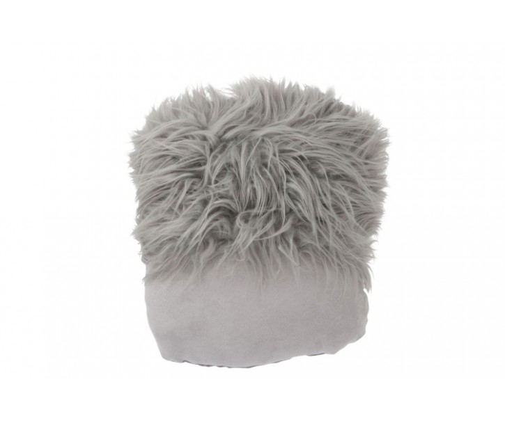Šedý polštář na nohy Faux grey - 45*40 cm J-Line by Jolipa