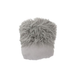Šedý polštář na nohy Faux grey - 45*40 cm