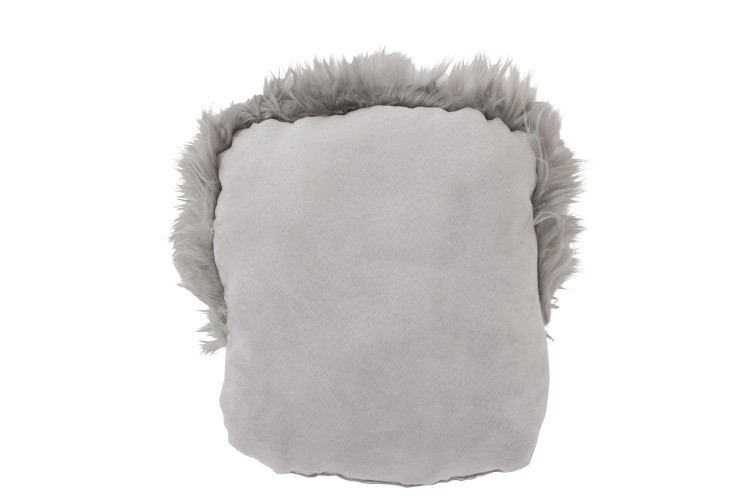 Šedý polštář na nohy Faux grey - 45*40 cm J-Line by Jolipa Šedý polštář na nohy Faux grey - 45*40 cm J-Line by Jolipa