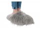 Šedý polštář na nohy Faux grey - 45*40 cm J-Line by Jolipa