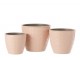 Růžový vzorovaný obal na květináč s květy Blossom S - Ø12*11 cm J-Line by Jolipa
