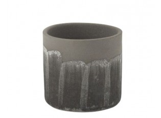 Šedý granitový obal na květináč Transition L - Ø 17*16 cm