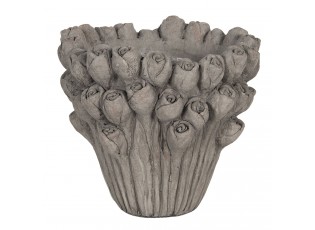 Květináč s dekoracemi růží Rhode – Ø 23*21 cm