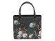 Tmavě tyrkysová květovaná vintage taška Colette - 26*12*26/35 cm Clayre & Eef
