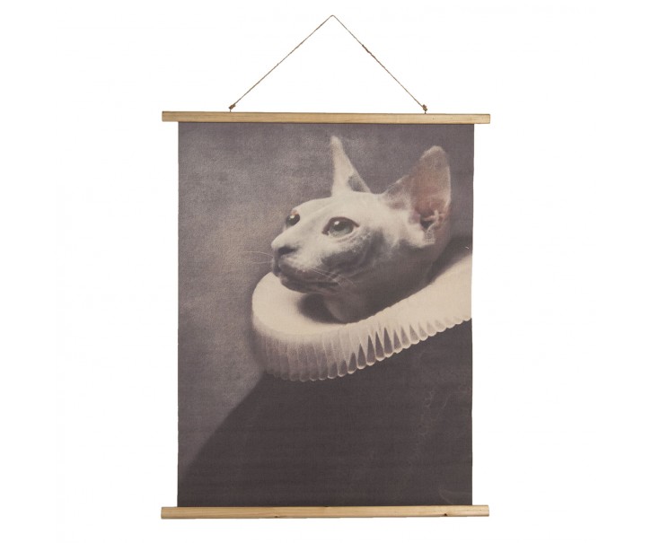 Nástěnný plakát kočky v barokním stylu - 80*2*100 cm Clayre & Eef
