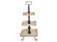 Třípatrový etažér ve vintage stylu - 46*46*102 cm Clayre & Eef