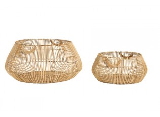 2ks přírodní ratanové koše Patan - Ø 50*22 cm / Ø 70*32 cm 