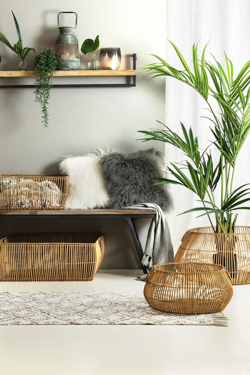 2ks přírodní ratanové koše Patan - Ø 50*22 cm / Ø 70*32 cm Light & Living 2ks přírodní ratanové koše Patan - Ø 50*22 cm / Ø 70*32 cm Light & Living