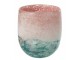 Tyrkysovo - růžový skleněný svícen / váza Blush L - Ø14*15 cm J-Line by Jolipa