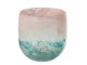 Tyrkysovo - růžový skleněný svícen Blush S - Ø11*11 cm J-Line by Jolipa