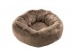 Taupe chlupatý kulatý pelíšek pro kočičku Rondi - Ø 50*19 cm J-Line by Jolipa