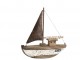 Dřevěná dekorace přírodní loďka Boat - 20*6*21 cm J-Line by Jolipa