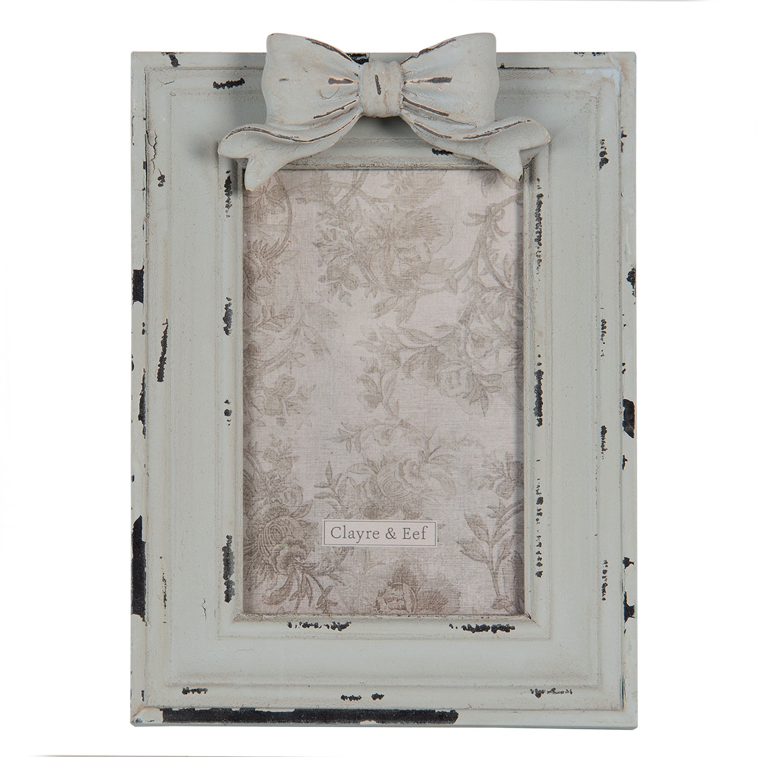 Velký vintage fotorámeček s mašlí - 16*3*21 cm / 10*15 cm Clayre & Eef Velký vintage fotorámeček s mašlí - 16*3*21 cm / 10*15 cm Clayre & Eef