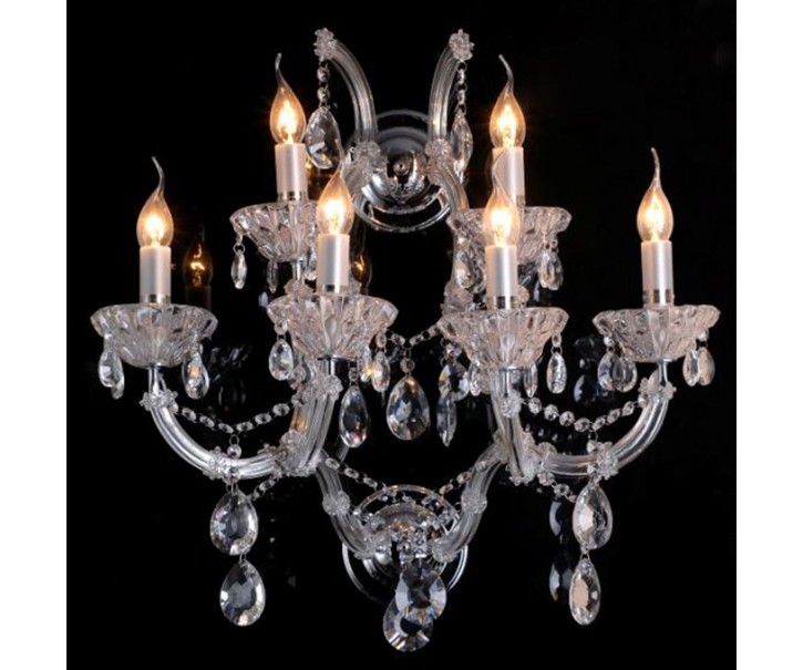 Nástěnné křišťálové světlo Marine - Ø 65*40 cm 6x E14 / 40w Clayre & Eef
