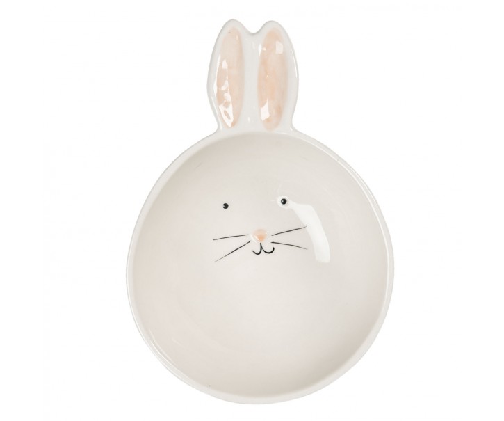 Keramická miska s oušky Králíček - 11*27*3 cm Clayre & Eef