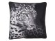 Černý polštář s hlavou leoparda - 45*45 cm Clayre & Eef