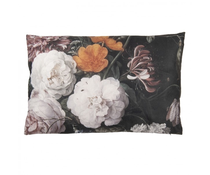 Vintage polštář s květinovým motivem a výplní - 60*40 cm Clayre & Eef