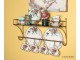 Velký porcelánový hrnek s motivem květin a ptáčka Pivoine - 12*8*10 cm / 0,36 l Clayre & Eef