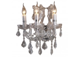 Nástěnná lampa z křišťálového skla - 35*21*40 cm E14/max 3*40W