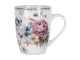 Velký porcelánový hrnek s motivem květin a ptáčka Pivoine - 12*8*10 cm / 0,36 l Clayre & Eef