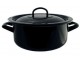 Černý smaltovaný rendlík kastrol s poklicí Blacck - Ø20cm - 2,8L M&uuml;nder Email
