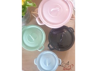 Černý smaltovaný kastrol s poklicí Blacck - Ø20cm - 2,8L