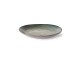 Tyrkysovo šedý ručně tvarovaný dezertní talíř Home Chef - 20*19*2,3cm HKLIVING