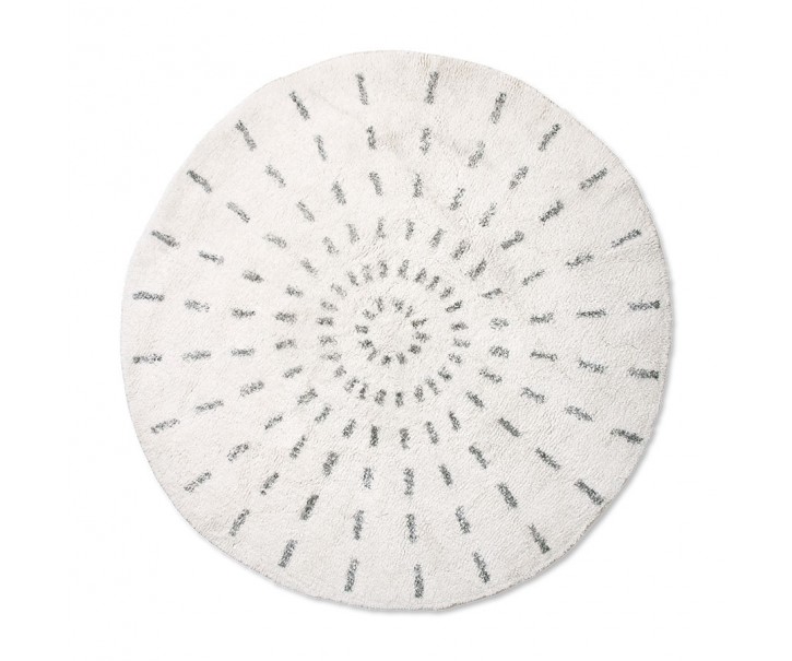 Kulatá bavlněná koupelnová předložka Swirl - Ø 120cm HKLIVING