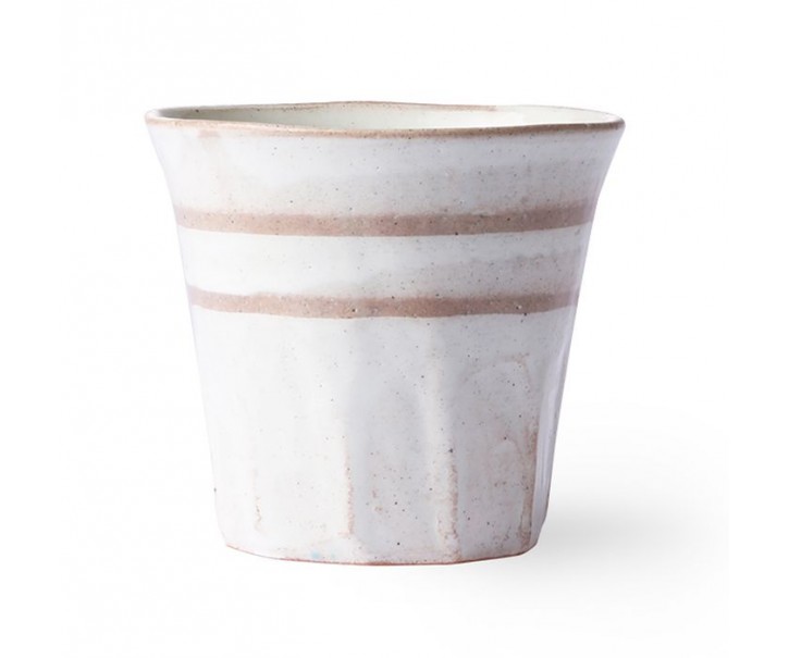 Bílo terakotový retro hrnek Bold & Basic - Ø 9*8cm - 250ml HKLIVING