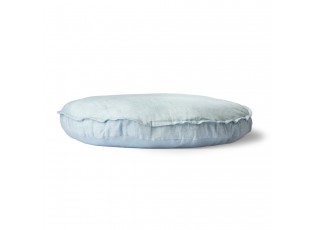 Modrý lněný kulatý podsedák Ice Blue - Ø 60 *5cm