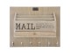 Přírodní box na poštu na zeď s nápisem Mail - 38*30*11 cm Collectione