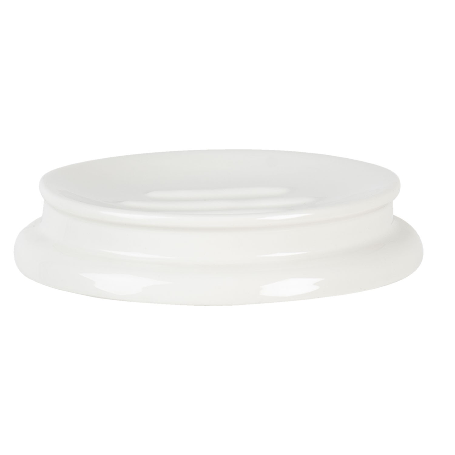 Porcelánová kulatá bílá mýdlenka Circle - Ø 12*2 cm Clayre & Eef Porcelánová kulatá bílá mýdlenka Circle - Ø 12*2 cm Clayre & Eef