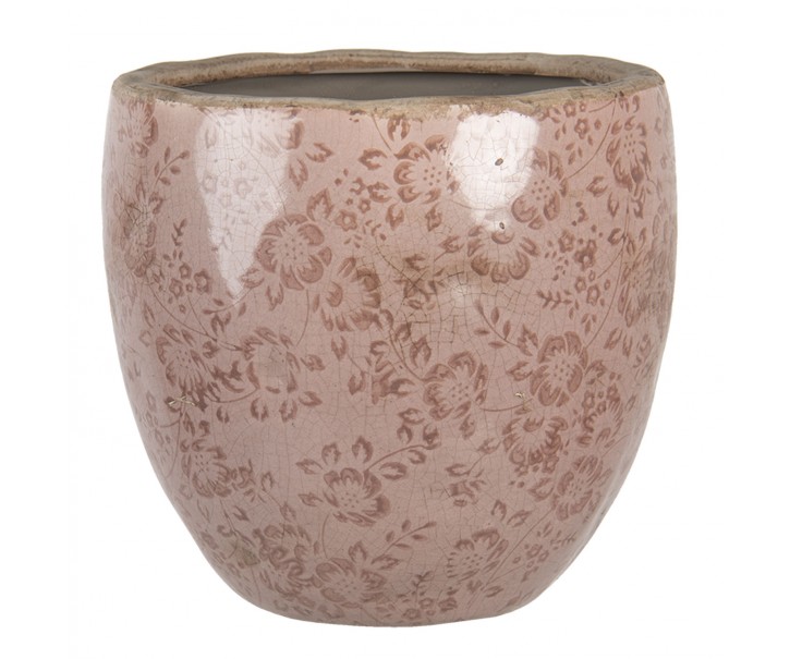 Keramický květináč s popraskáním Alessia L - Ø 20*19 cm Clayre & Eef