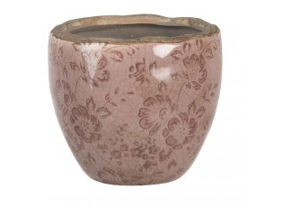 Růžový keramický květináč s popraskáním Alessia XS - Ø 11*10 cm