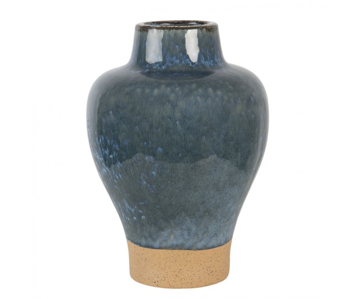 Modro hnědá keramická váza Lorenzo - Ø 21*31 cm Clayre & Eef
