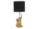 Zlato černá stolní lampa Slůně - Ø 20*46 cm / E27 Clayre & Eef