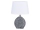 Bílo šedivá stolní lampa Val s bílým stínidlem - 26*19*38 / E27 Clayre & Eef