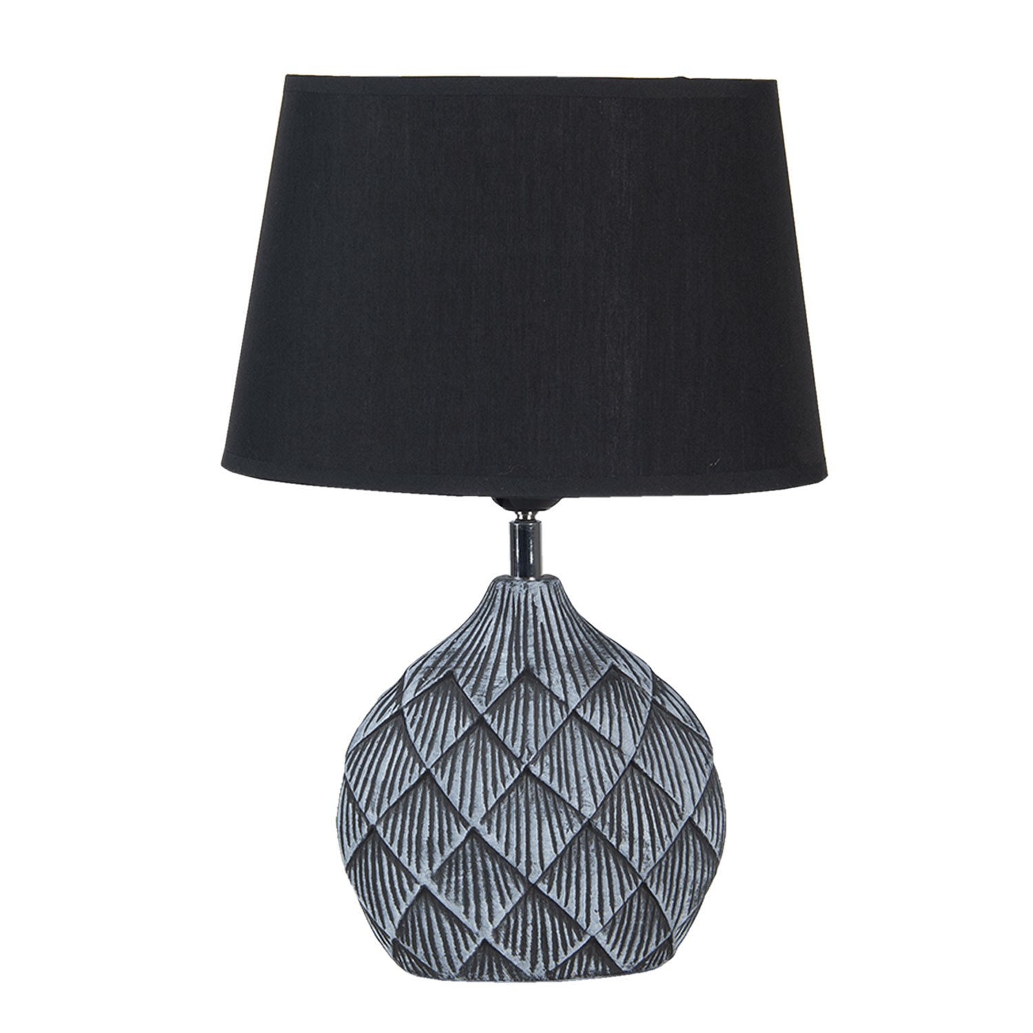 Šedivo černá stolní lampa Sofia - 26*19*38 / E27