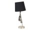 Stříbrno černá stolní lampa s opicí - Ø 20*49 cm E27 Clayre & Eef