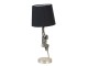 Stříbrno černá stolní lampa s opicí - Ø 20*49 cm E27 Clayre & Eef
