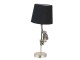 Stříbrno černá stolní lampa s opicí - Ø 20*49 cm E27 Clayre & Eef
