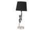 Stříbrno černá stolní lampa s opicí - Ø 20*49 cm E27 Clayre & Eef