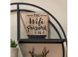 Nástěnná dřevěná cedule na heslo Wifi - 16*1*20 cm