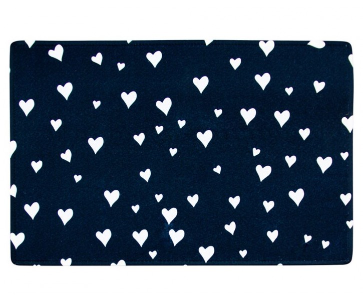 Černá rohožka se srdíčky Small hearts - 75*50*1cm Mars & More 