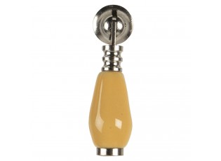 Žlutá keramická úchytka Doria - 2*6 cm