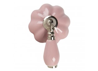 Světle růžová keramická úchytka Stefania - 4*8*6 cm