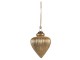 Zlatá vánoční ozdoba s patinou ve tvaru trojúhelníku M - Ø 13*16 cm Clayre & Eef