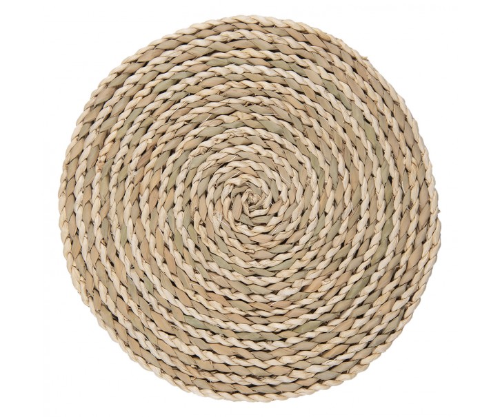 Pletené kulaté přírodní prostíání - Ø 38 cm Clayre & Eef